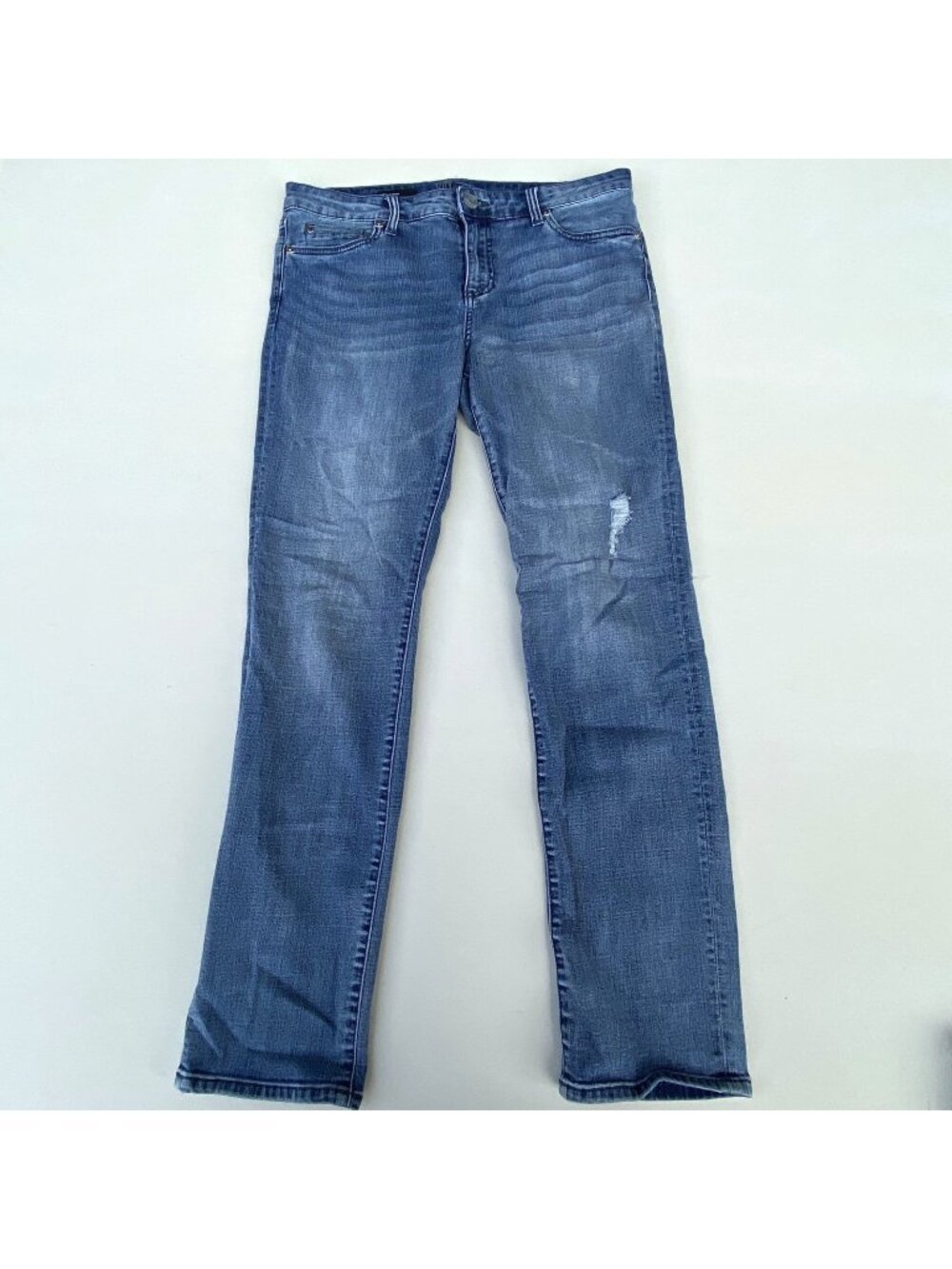 Kut From The Kloth Katy Boyfriend Jeans Womens 8 Blue Distressed Denim